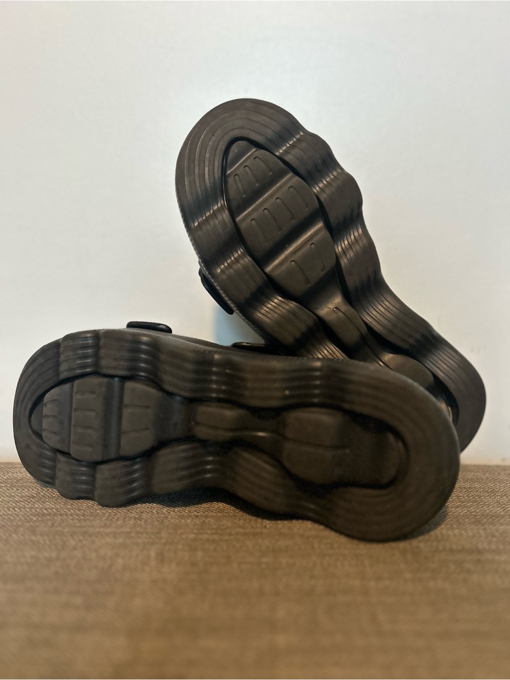 Skechers Foamies Black Slide Sandals with Adjustable Buckles - Picture 6 of 8
